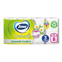 Бумага туалетная Zewa Deluxe трехслойная 8шт Ромашка 1 шт