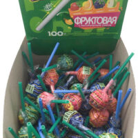 Карамель Chupa Chups фруктовая ассорти+кола 12г 1 шт