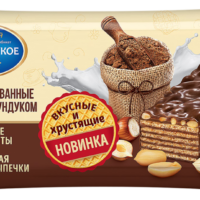 Вафли КОЛОМЕНСКОЕ с арахисом и фундуком глазированные, 160г 1 шт