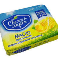 Масло сливочное крестьянское Свежая марка 72.5% 175г БЗМЖ 1 шт