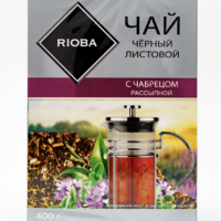 RIOBA Чай черный листовой с Чабрецом, 400г 1 шт