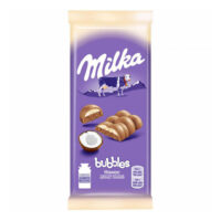 Шоколад Milka Bubbles молочный пористый с кокосовой начинкой 92 г 1 шт