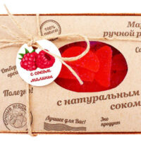 Мармелад желейный с соком малины 150г 1 шт