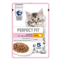 Влажный корм Perfect Fit курица в соусе для котят 75 г 1 шт