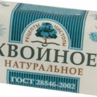 Туалетное мыло Рецепты чистоты Хвойное натуральное 200 г 1 шт