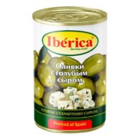 Оливки иберика с голубым сыром жб 0.3кг 1 шт