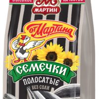 Семечки От Мартина Отборные Полосатые жареные без соли 150 г 1 шт