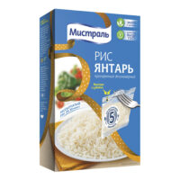 Рис Мистраль Янтарь длиннозерный в варочных пакетиках 80 г х 5 шт 1 шт