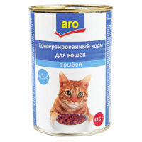 Консервированный корм для кошек Aro с рыбой 1 шт