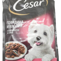 Корм Cesar говядина и кролик в соусе со шпинатом 85г 1 шт