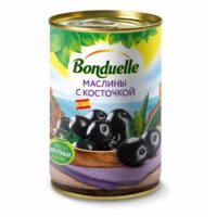 Маслины Bonduelle черные крупные с косточкой 300 г 1 шт