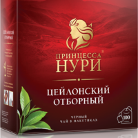 Чай черный Принцесса Нури Цейлонский отборный в пакетиках 2 г 100 шт 1 шт