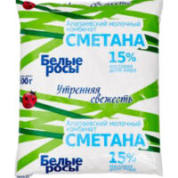 Сметана 15% Белые росы АМК 500г БЗМЖ 1 шт