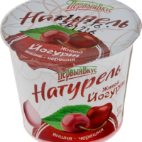 Йогурт Первый вкус вишня-черешня стакан 2,5%, 125г 1 шт