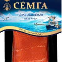 Семга слабосоленая БАЛТИЙСКИЙ БЕРЕГ филе-кусок, 200г 1 шт