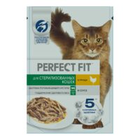 Влажный корм Perfect Fit курица в соусе для стерилизованных кошек 75 г 1 шт