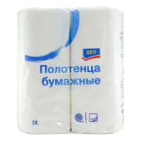 Бумажные полотенца Aro 2 слоя 2 рулона 1 шт