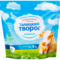 Творог Талицкое Молоко отборный традиционный 5% 330 г 1 шт
