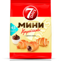 Мини круассаны с кремом какао 7days 105г 1 шт