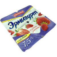 Продукт йогуртный Эрмигурт сливочный 7.5% клубника-земляника 100г БЗМЖ 1 шт