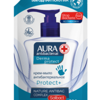 Крем-мыло антибактериальное AURA Derma Protect 500мл 1 шт