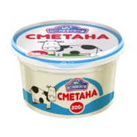 Сметана 15% классическая "Полевское" 0,2 л. 1 шт