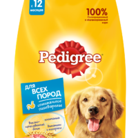Корм сухой Pedigree для взрослых собак с говядиной, 2,2кг 1 шт
