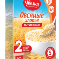 Овсяные Хлопья Увелка питательные 0.4кг кк 1 шт