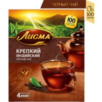Чай Лисма Крепкий черный мелкий лист 100 пакетиков 1 шт