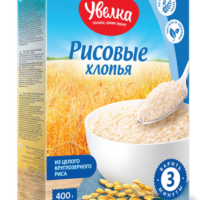 Хлопья Увелка рисовые из целого круглозерного риса 400 г 1 шт