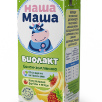 Биолакт для детей «Наша Маша» 2,8% банан-земляника, 200г 1 шт