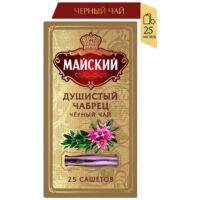 Чай МАЙСКИЙ Душистый Чабрец черный ароматизированный 25 пакетиков 1 шт