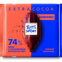 Шоколад темный Ritter Sport 74% какао 100 гр 1 шт