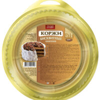 Коржи для торта бисквитные 0.4кг Русский Бисквит 1 шт
