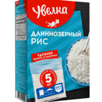Рис длиннозерный шлифованный Увелка порционная в пакетах 5*80г 1 шт