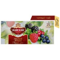 Чай МАЙСКИЙ Лесные Ягоды черный ароматизированный 25 пакетиков 1 шт