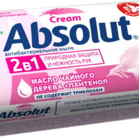 Крем-мыло Absolut туалетное антибактериальное нежное 90 г 1 шт