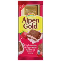 Шоколад Alpen Gold молочный с клубнично-йогуртовой начинкой 85 г 1 шт